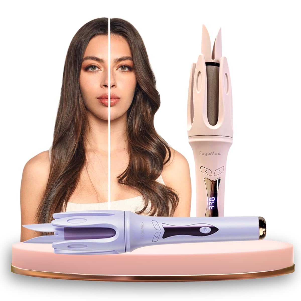 Fogomax, Modelador de Cachos Automático Antifrizz Painel de LED Aquecimento Rápido Cachos