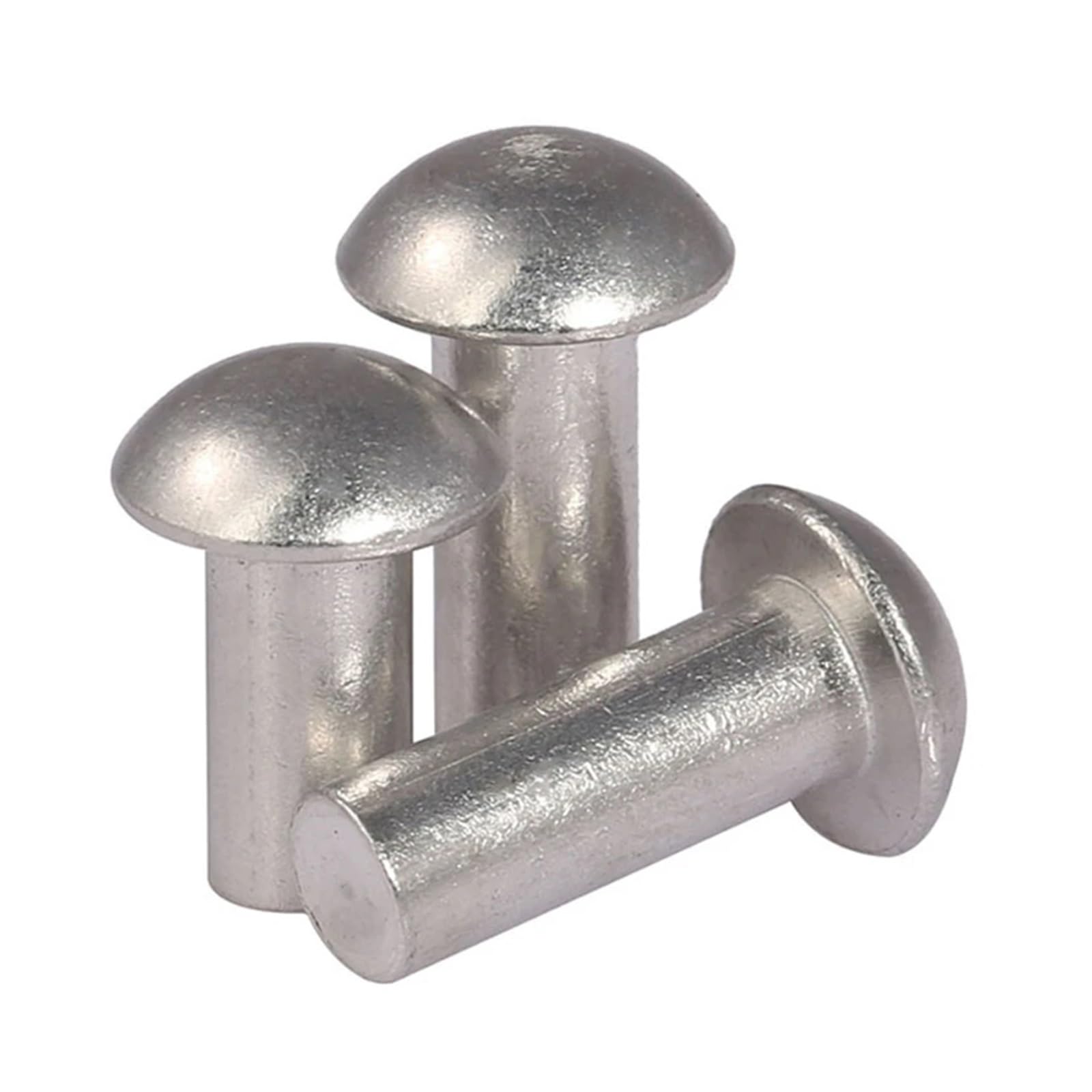 Rivets à tête ronde pleine en alliage d'aluminium, rivets auto-perforants bouton, assortiment de tailles(10mm,M8 (10Pcs))