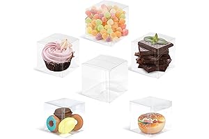 VGOODALL 3x3 Clear Favor Boxes: Perfect for Parties and Gifts