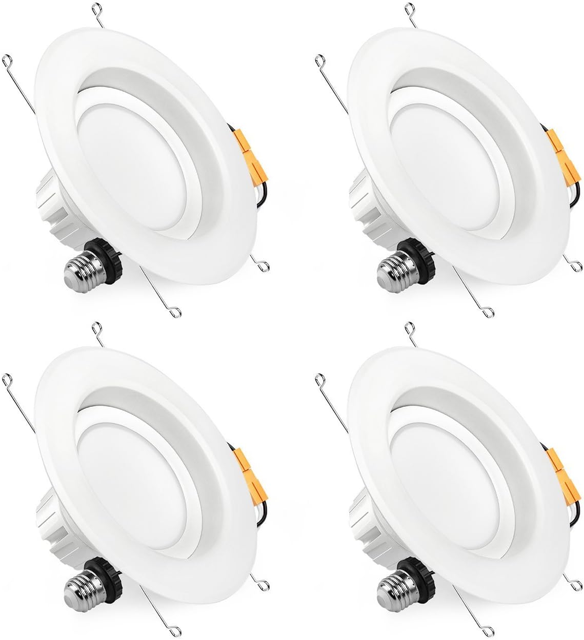 SGL 6" Dimmable LED Downlight, 13W (100W Replacement), 4000K Netural White, 1080 Lumens, Retrofit LED Recessed Lighting Fixture, LED Ceiling Light, Recessed Downlight, 4-Pack