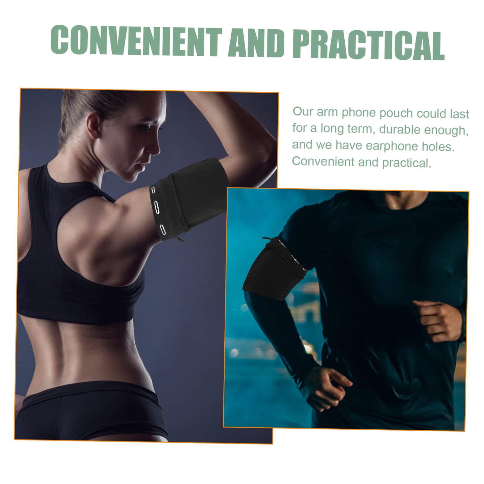 Housoutil 5 Fundas para Teléfono de Brazo para Deportes Correr Reproductor de Música Y Llavero para Actividades al Aire