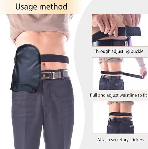 Miniatura 6 de Paquete de 2 fundas para bolsas de colostomía, fundas impermeables para bolsas de ostomía con cinturón ajustable, portátil, universal, lavable,