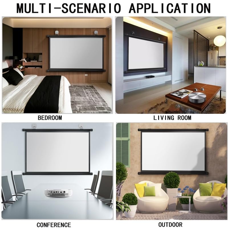 Pantalla Manual de Proyección 72" 16:9 para Cine en Casa miniatura 7