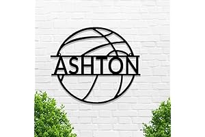 Light Up Metal Wall Art Inspired By Basketball