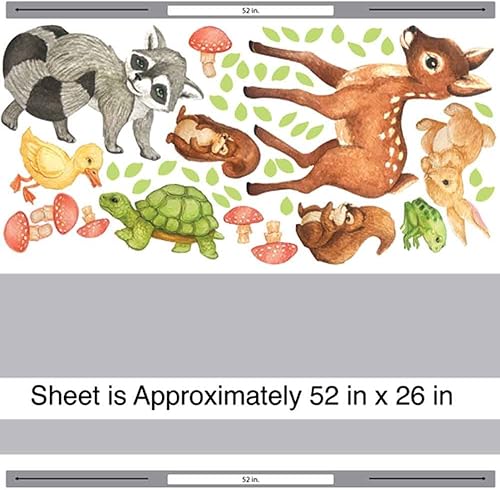 Miniatura 2 de Illustrated Forest - Juego de calcomanías para pared, diseño de acuarela Chromantics