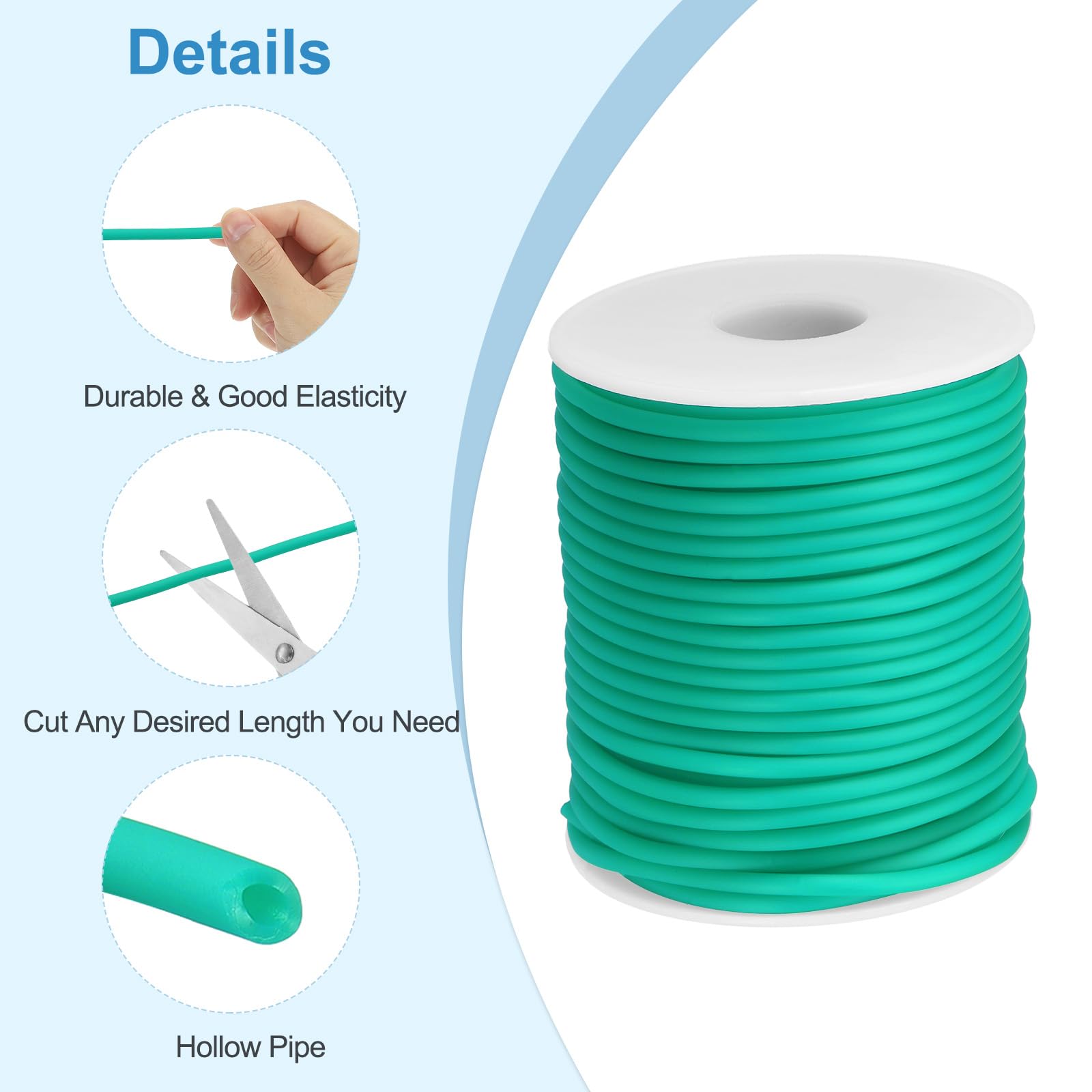 PATIKIL Hollow Pipe Rubber Cord 27 Yards 3mm - Image 3