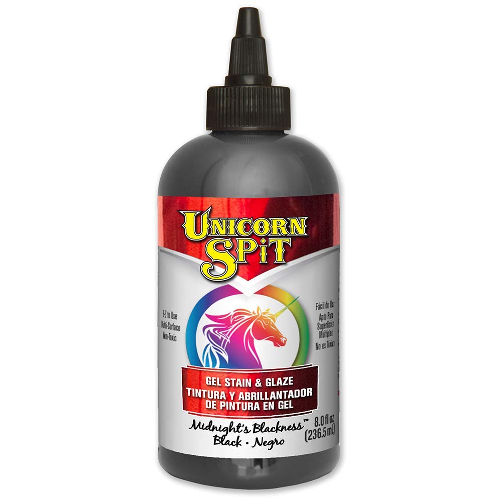 Unicorn Spit Gel Stain & Glaze, Midnight Blackness, 8