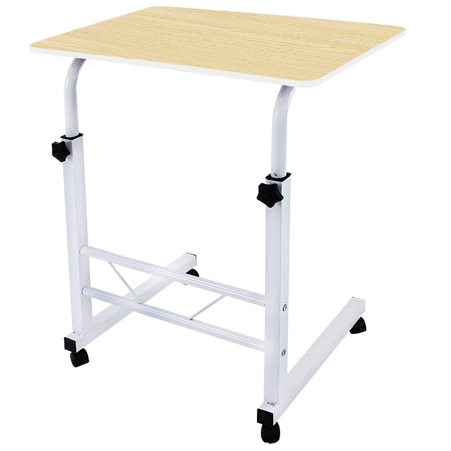 TARKAN Classico Bedside Portable Table Cart Tray with Adjustable Height, Studying Overbed Breakfast Sofa Table