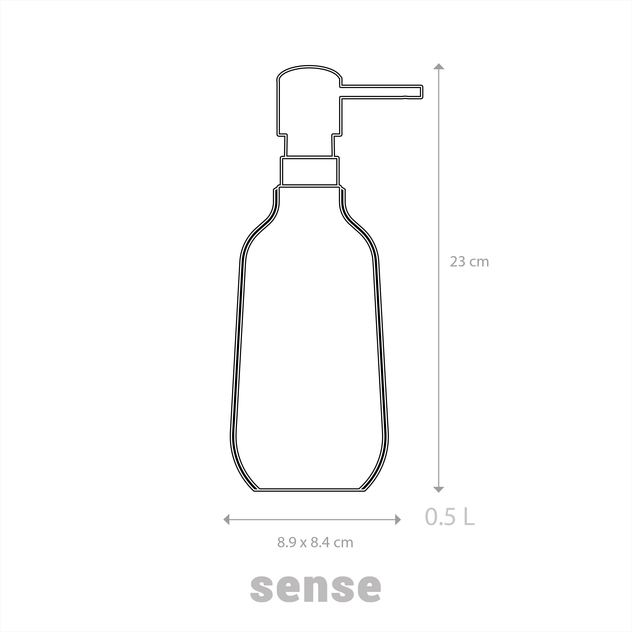 Spirella Distributeur de Savon Céramique Sense Antharcite-Matt Elements by