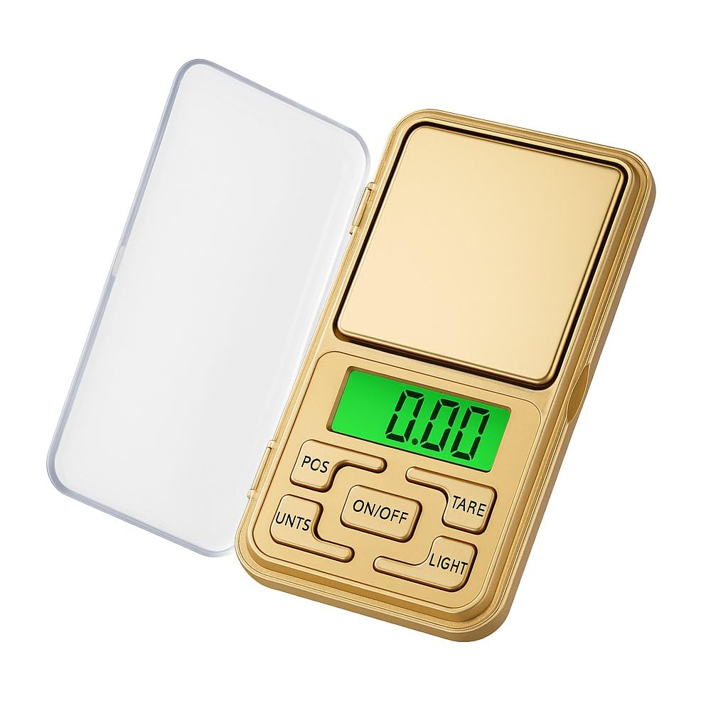 ATOM A 101 Gold Digital Pocket Weighing Scale with 200gmx0.01g Capacity High Precision Mini Weight Machine For Jewellery, Precious Gems with Tare & Counting Function. A 100 Series