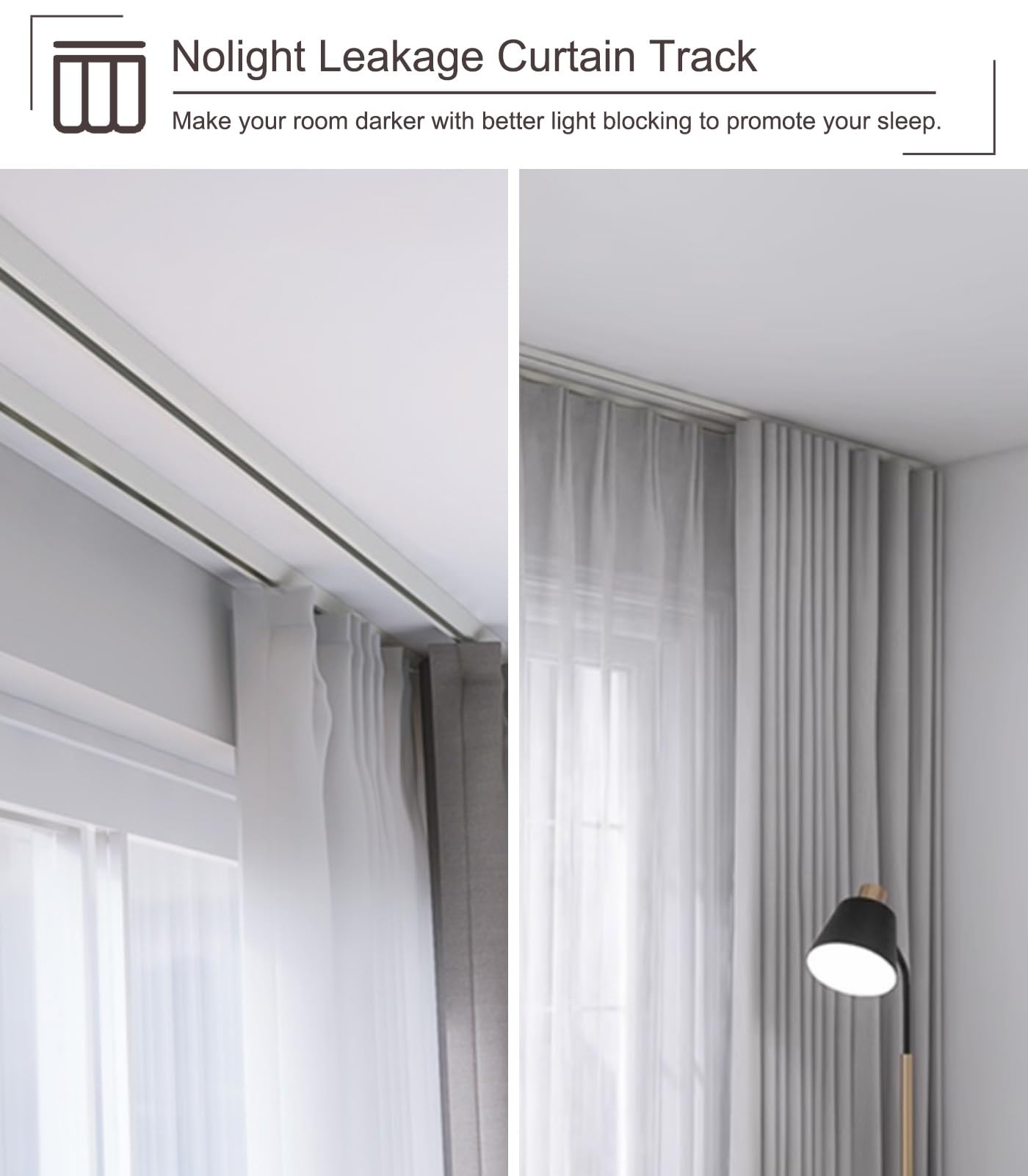 Binario Tenda Soffitto Binario per Tenda da Soffitto Silenzioso per Finestra/Porta, Binario Scorrevole per Tenda da Casa Lungo 3,2-26,2 Piedi, Staffa per Tenda Trapezoidale per Ufficio(White,2.8m(9.1f