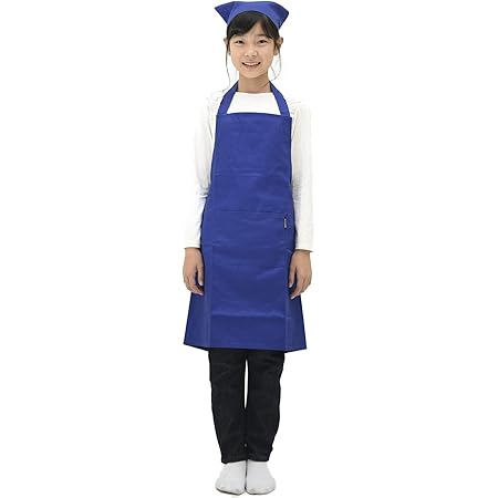 Amazon Smile Mode 子供用エプロン キッズ用エプロン 三角巾セット 小学生 無地 シンプル 着脱簡単 かわいい 収納バッグ付き 男女兼用 おしゃれ ユニセックス Sml 4カラー ブルー Sサイズ エプロン オンライン通販