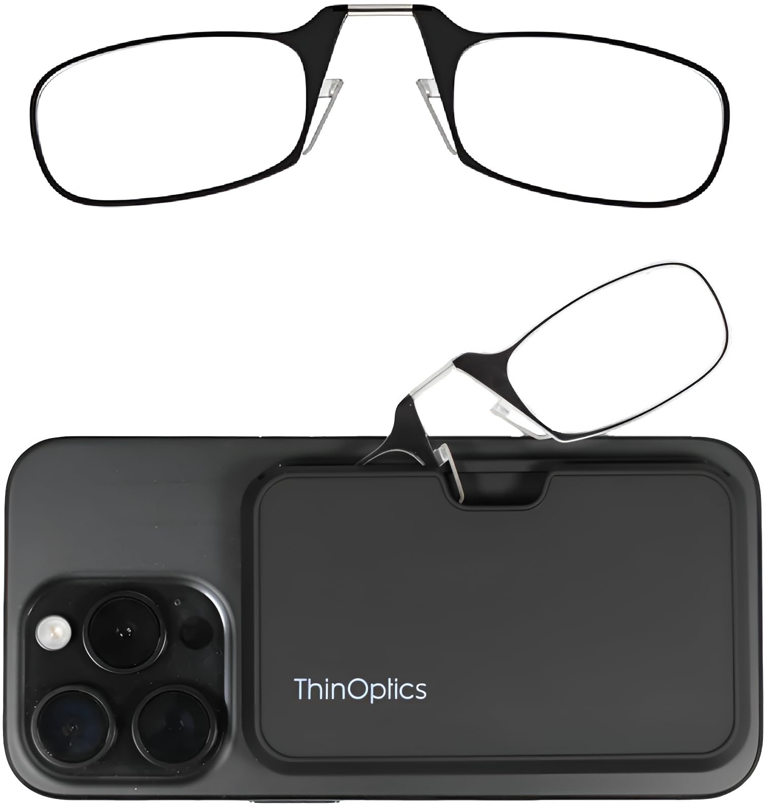 ThinOptics Universal Pod Case + Rectangular Reading Glasses