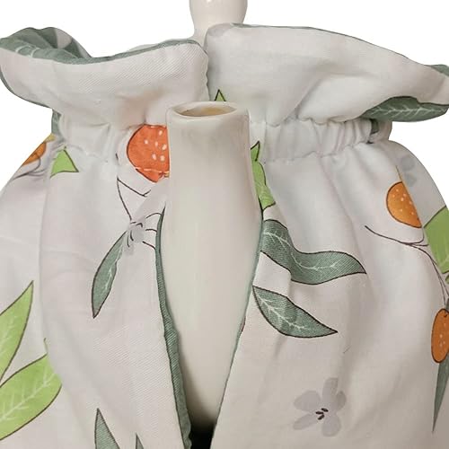 Miniatura 6 de Tetera de algodón acogedora, estilo jardín, estilo vintage, a prueba de polvo, cubierta de tetera aislada para mantener el calor, mesa de cocina,