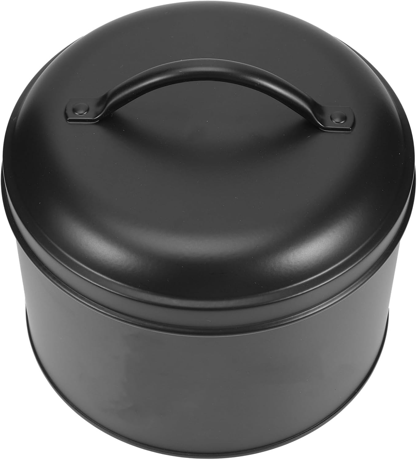 Luxshiny Food Storage Container with Sealed Lid Black Enamel? Grains Storage Jar Candy Holder Organizer Kitchen Counter Decor Household Supply