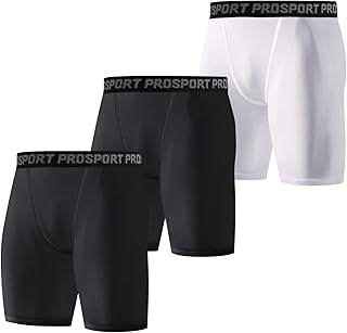 Hotfiary Compression Shorts Men Spandex Gym Workout Shorts Sport Performance Base Layer Men's Athletic Shorts for Cycling
