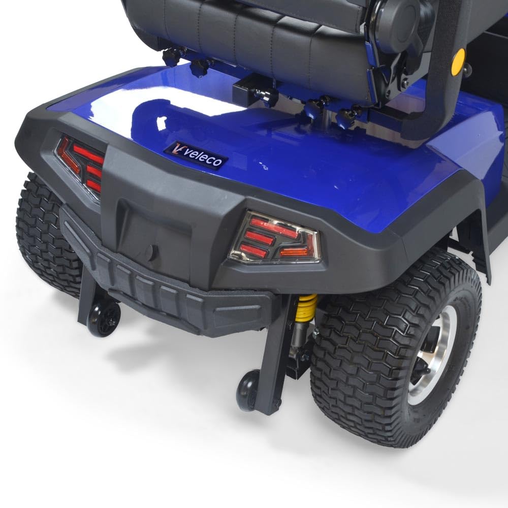 VELECO SHARPY PRO – Vehículo de cuatro ruedas con motor potente y batería de larga duración, equipado con neumáticos grandes (Azul)