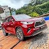 BDTCTK 1/24 Highlander Model Car, Zinc Alloy Pull Back Toy car with Sound and Light for Kids Boy Girl Gift(Red)