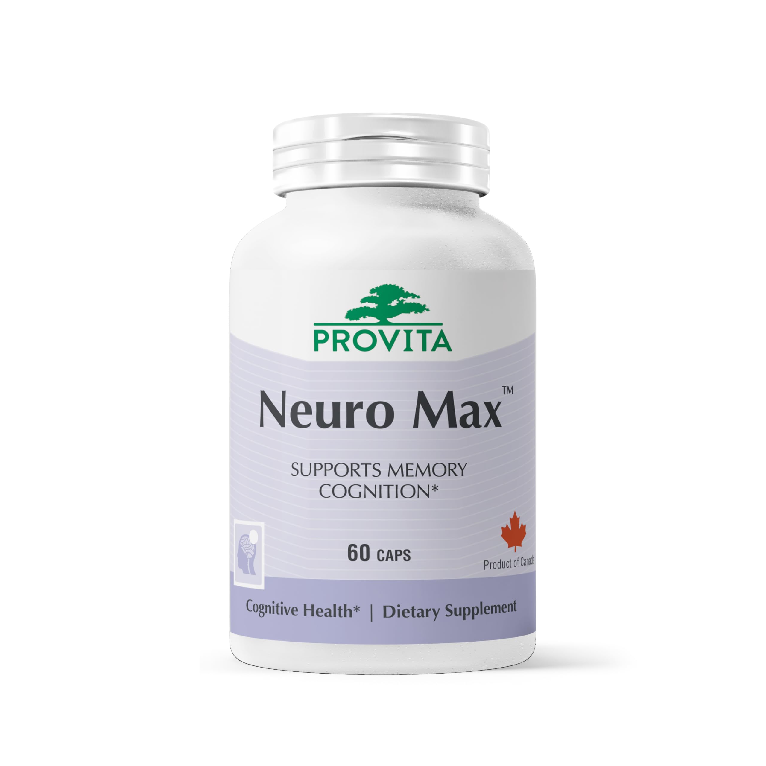 Neuro Max™ | Cognitive Support Supplement | Vegan Nerve & Memory Support | Acetyl L-Carnitine, Ginkgo Biloba, Lions’ Mane & Choline | Focus & Brain Health Supplement | 60 Capsules