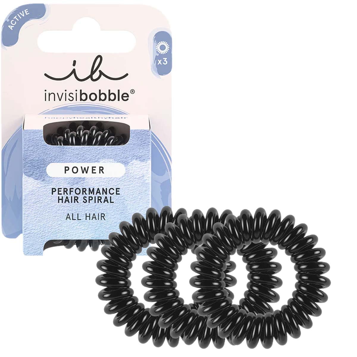 Invisibobble Power True Black, 1 opakowanie, 3 sztuki