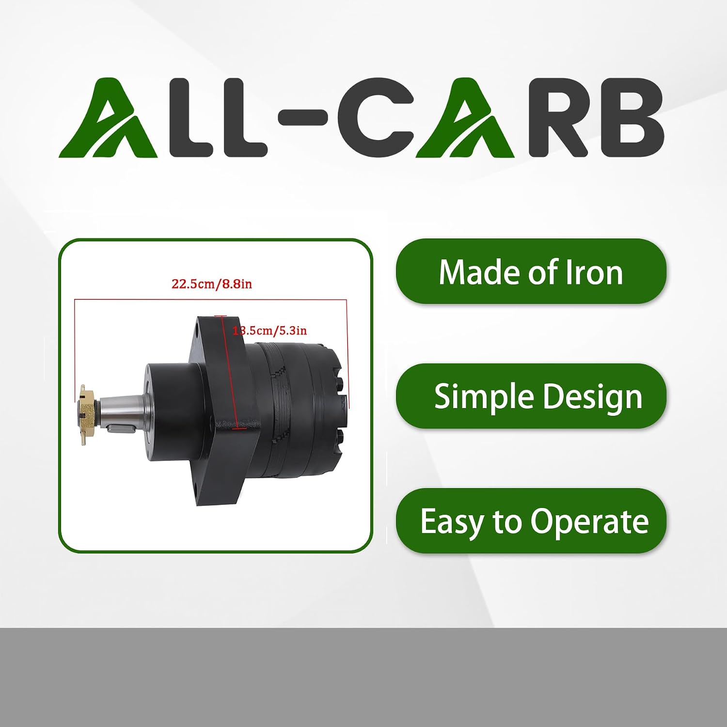 ALL-CARB 5100407 Hydraulic Motor Wheel Motor Replacement for 27-504 025-507 Replacement for HGM-15E-3138 HGM15E3138