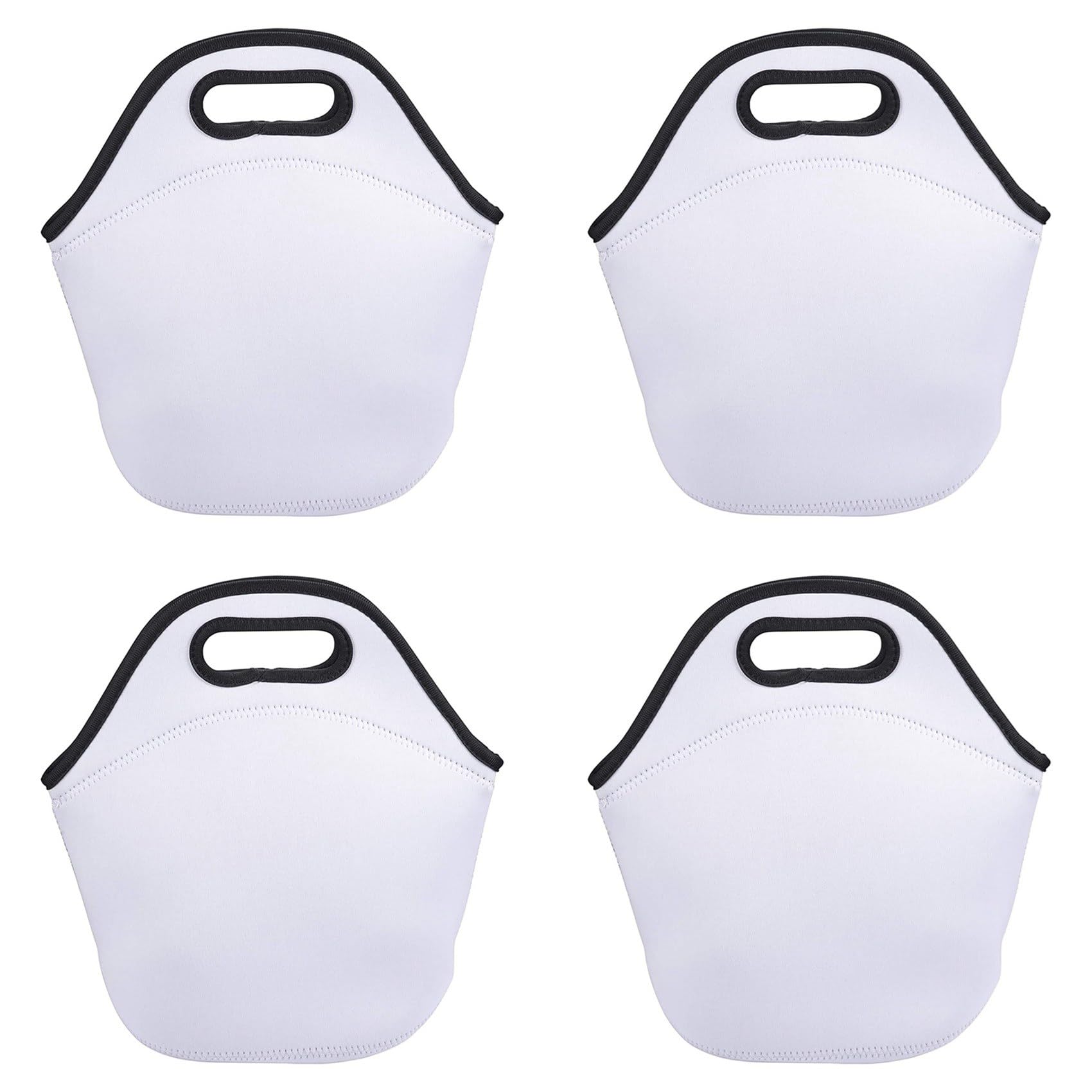 Hndhbfgrt 4X Sublimation Blank Lunch Bag Reusable Insulated Thermal Lunch Box Carry Case Handbags Tote with Zipper