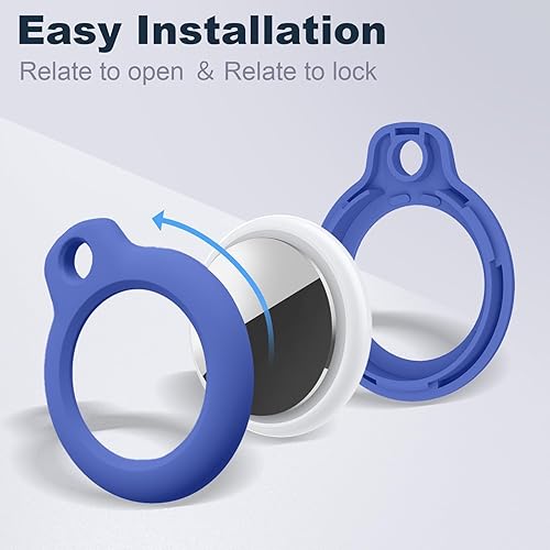 Miniatura 63 de Funda para AirTag con llavero, a prueba de golpes y antiarañazos, accesorios para localizadores GPS, para bolsos y maletas, transparente F5-Clear