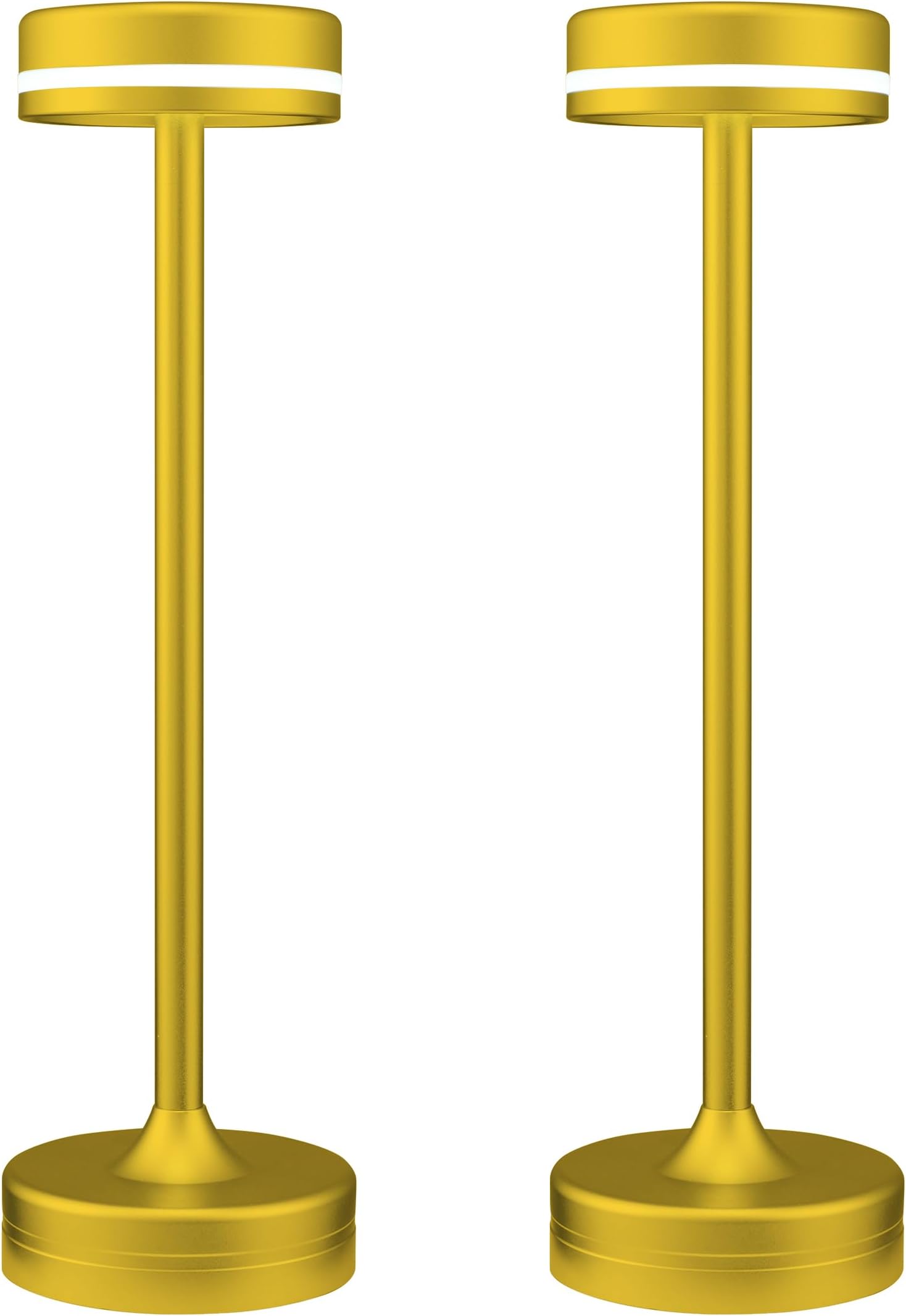 Small Table Lamps Set of 2 Portable Cordless Rechargeable 5000mAh Battery Powered Table Lamp,3 Color Stepless Lamp to 40 Hours Usage,Bedside Lamp,Touch Lamps for Outdoor/Home/Gift(Gold)
