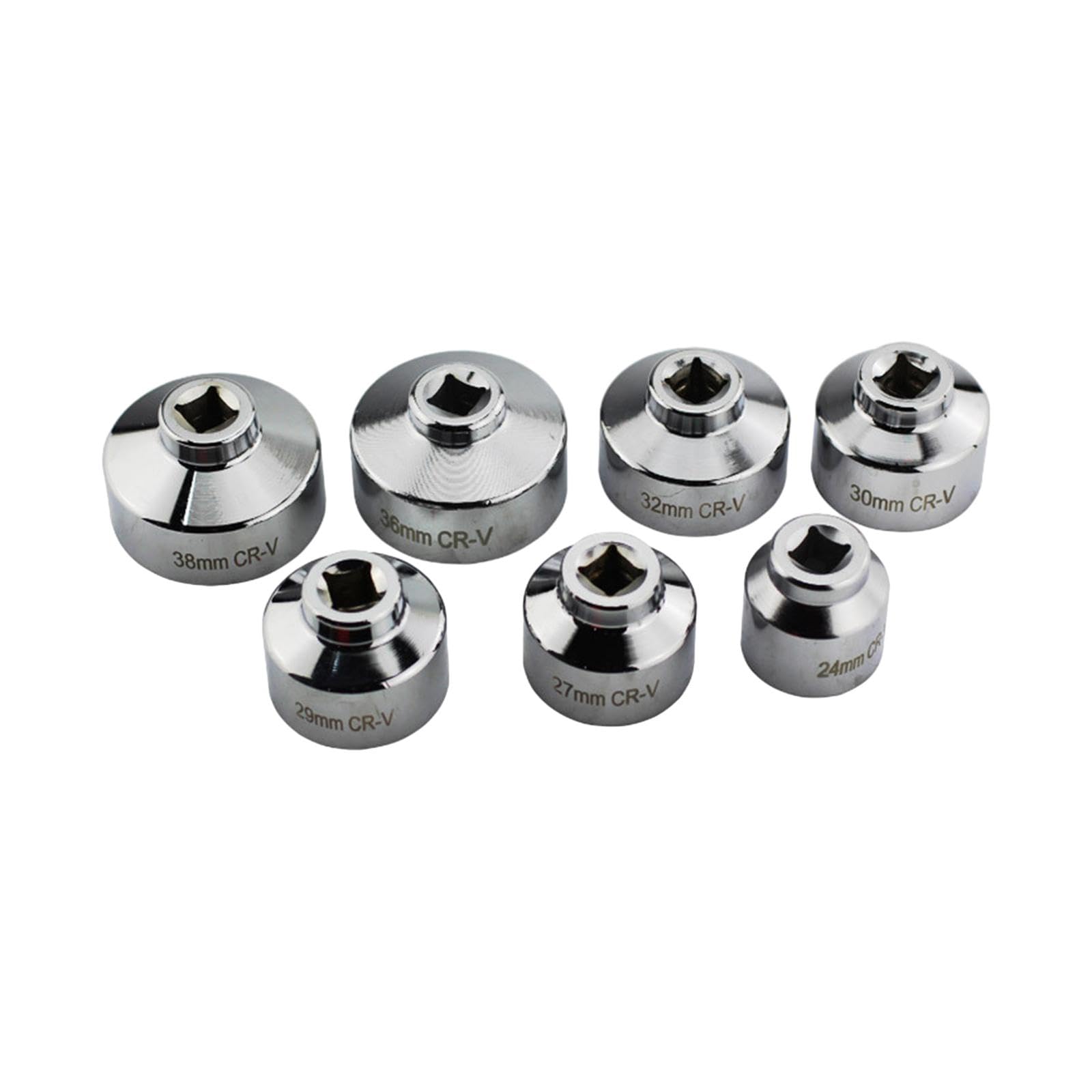 Outil de Retrait de Bouchon de Filtre à, Outil de Démontage Universel, Entraînement 3/8 "24mm-38mm, 7 Pièces