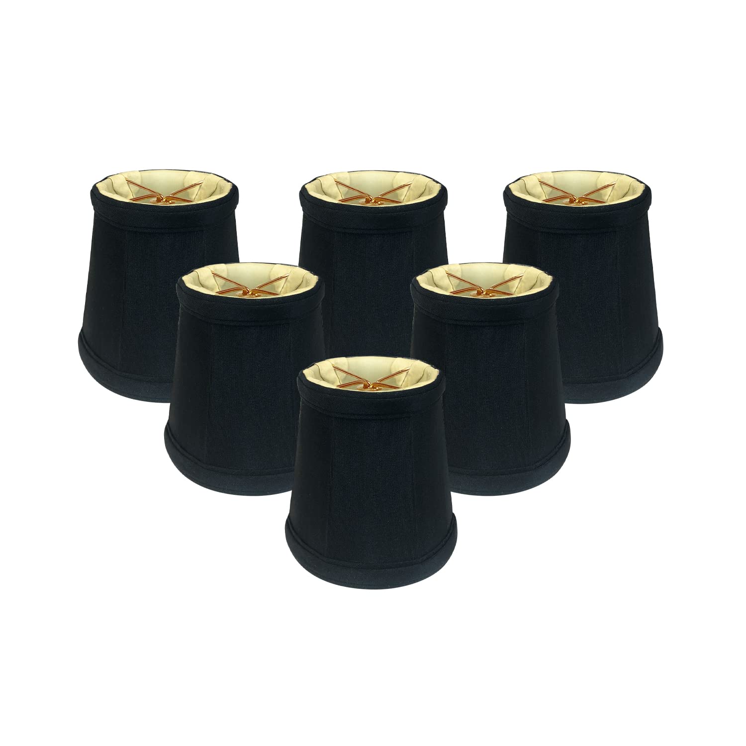 Abat-jour lustre noir 10 cm petit modèle abat-jour Empire lot de 6
