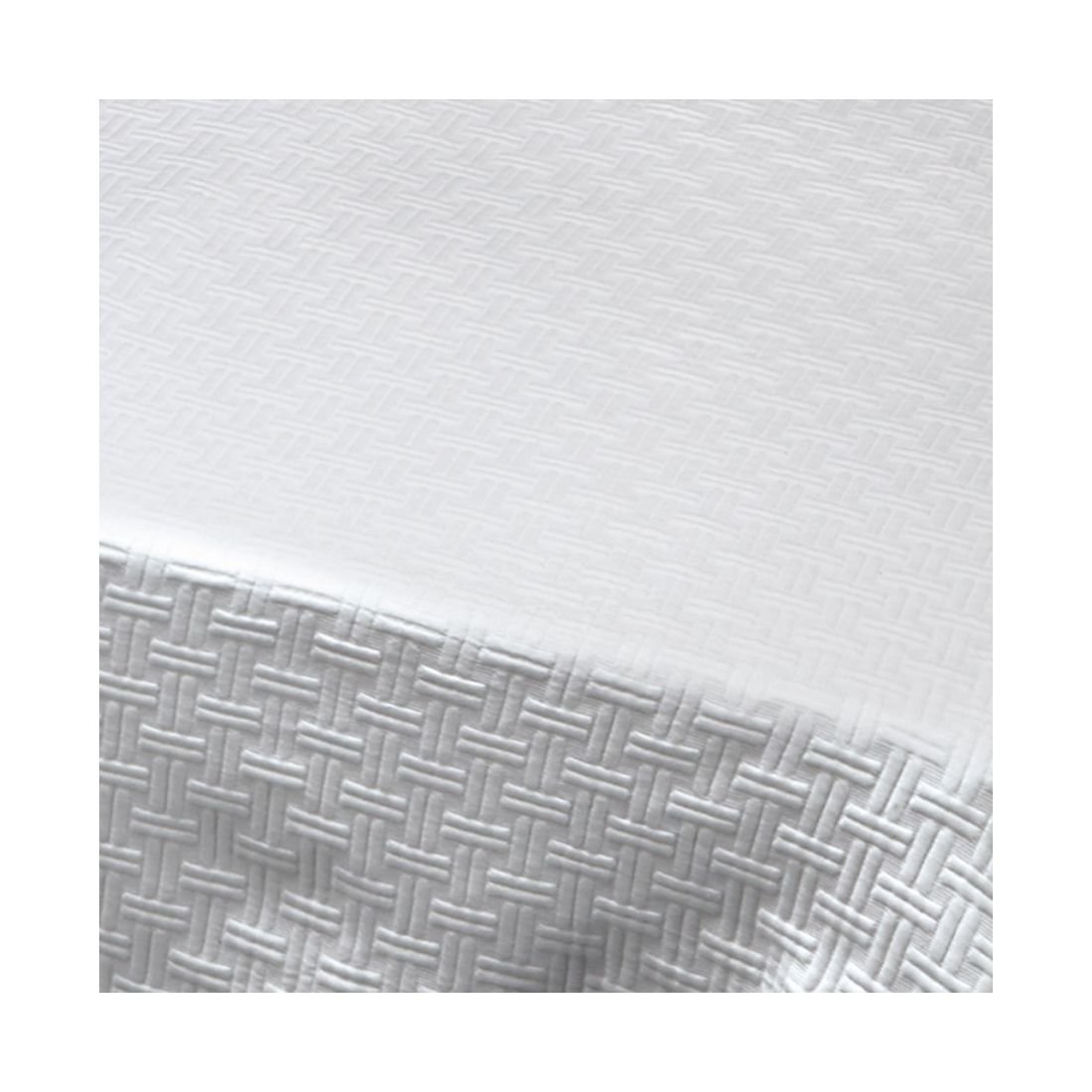 BURRITO BLANCO Summer Quilt 100 avec Un Motif Géométrique en Relief pour Lit de Mariage 135x190 Jusqu'à 135x190cm/Couvre-lit D'été 135, Couleur Blanche