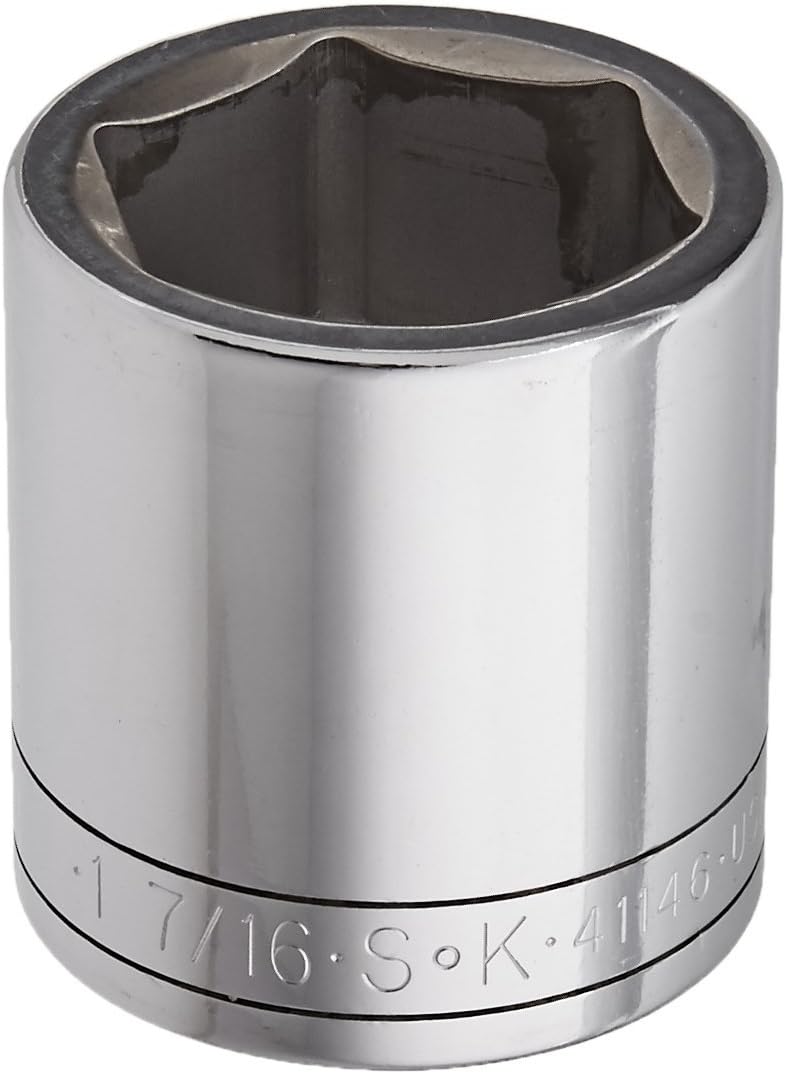 SK Tools USA 1/2" Drive, 1-7/16", 6 Point, Standard Chrome Socket | 41146