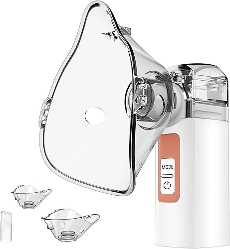 Kellkin Nebulizador portátil, nebulizador para adultos, máquina nebulizadora silenciosa para niños, mini nebulizador de malla de mano silencioso con