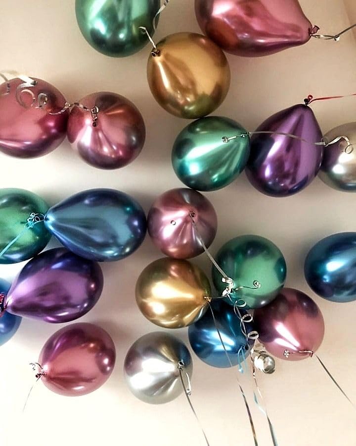 Image of Mix Metallic Balloons set -70 Brithday decoration, Anniversary,Baby shower & Bachelor party, Multicolour balloons