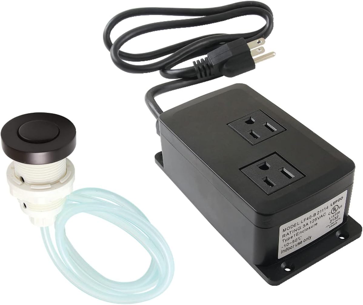 Kingston Brass KAMDK315 Gourmetier Dual Outlet Garbage Disposal Air Switch Kit, Oil Rubbed Bronze