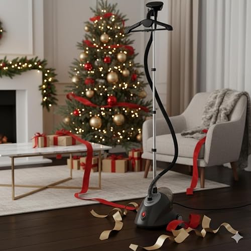 Vista 9 de SALAV GS18-DJ Standing Garment Steamer with Roll Wheels for Easy Movement, 1.8L Water Tank for 1 Hour Continuous Steaming, Adjustable Pole for