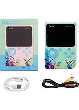 SMARTCAM G5 500 in 1 Retro Video Game Box Only for 1 Player, Handheld Classical Game PAD Can Play On TV, 500 Games Like Contra, Tank, Bomber Man Etc | Random Color