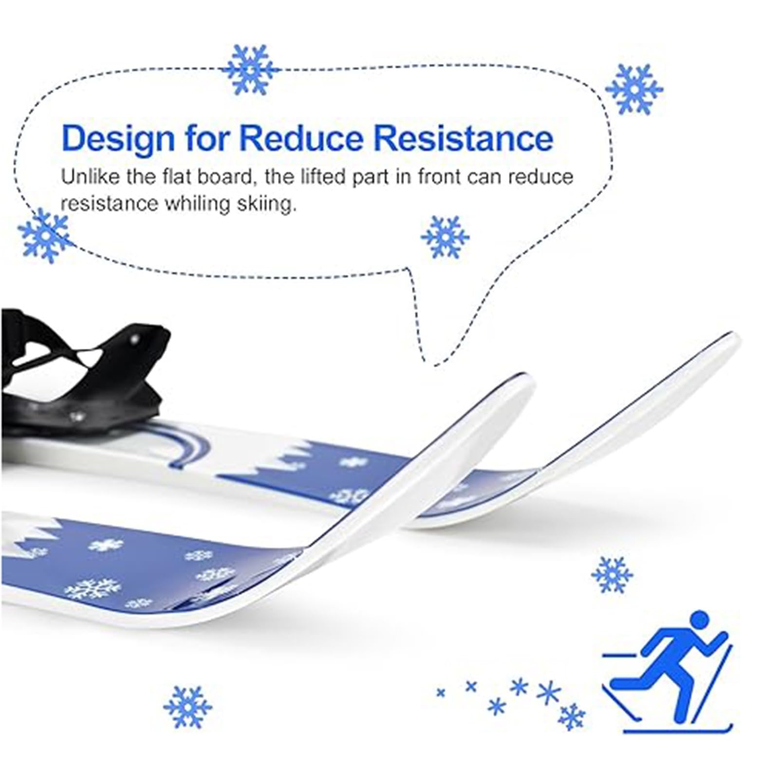 Skibretter und Stöcke Kinder-Schneeskier Outdoor-Snowboard Jungen Mädchen Kinder Snowblades Schneekurze Skier for Kinder im Alter von 3–8 Jahren