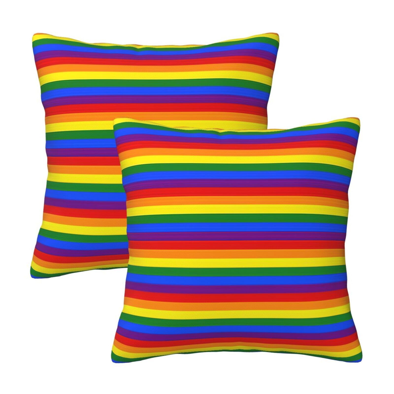RRhgipp Rainbow Pattern Throw Pillow Cases Decorative Cushion Covers Couch Bed Sofa Decoration Xmas Gifts Bed