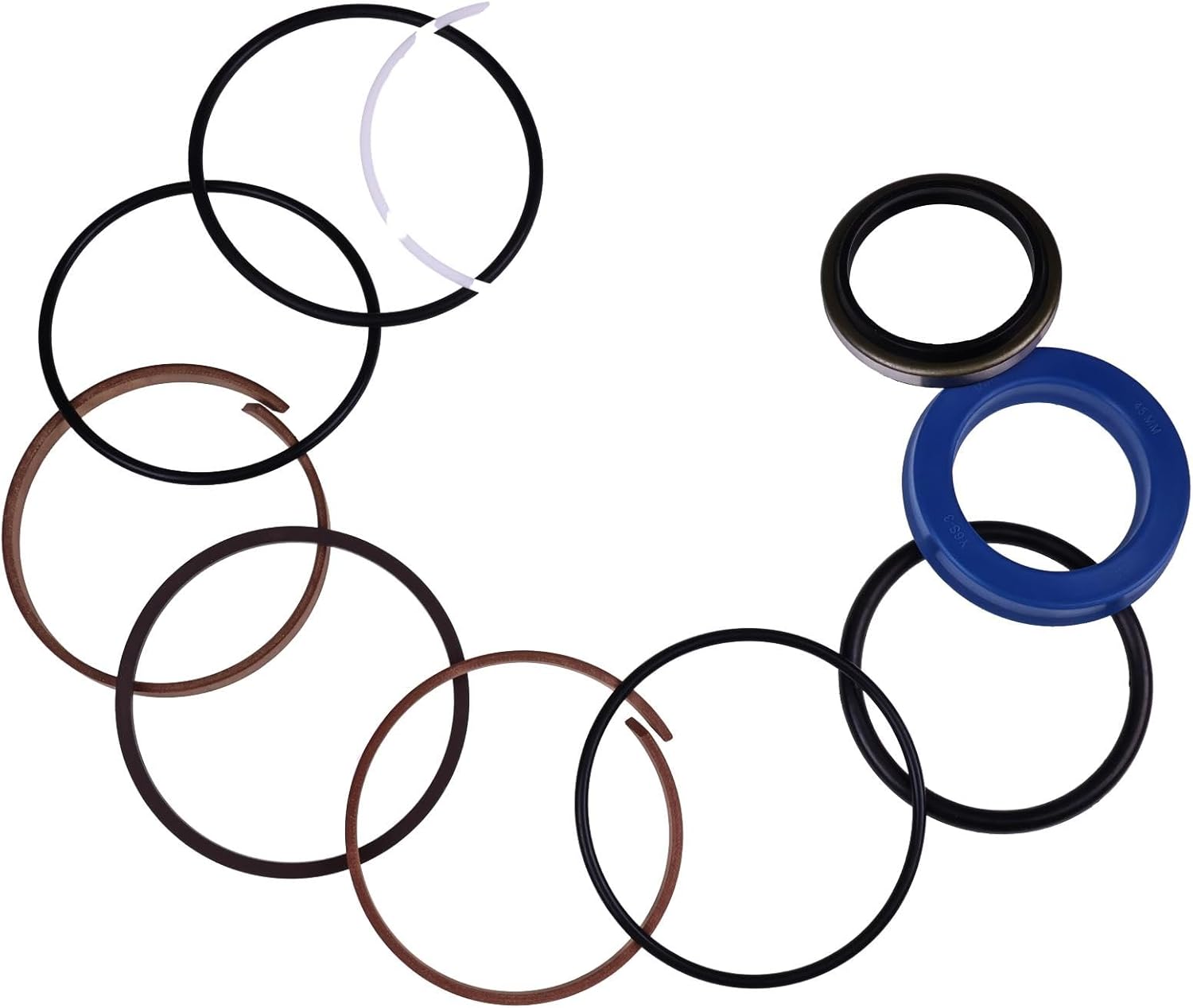 Boom Cylinder Seal Kit PW01V00043R300 Compatible with Case Excavator CX31 CX31B/Kobelco 30SR ACERA 30SR-2 35SR 35SR-2/New Holland Excavator E30B E35B EH35