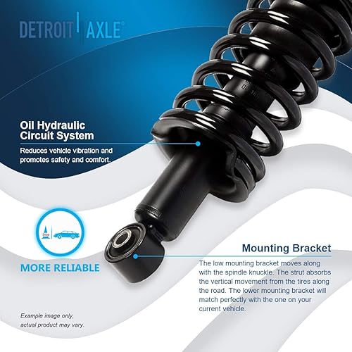 Miniatura 958 de Detroit Axle - Puntal delantero para Hyundai Sonata 2012-2014 2012-2015 Kia Optima, puntal lateral izquierdo con montaje de resorte helicoidal 2013