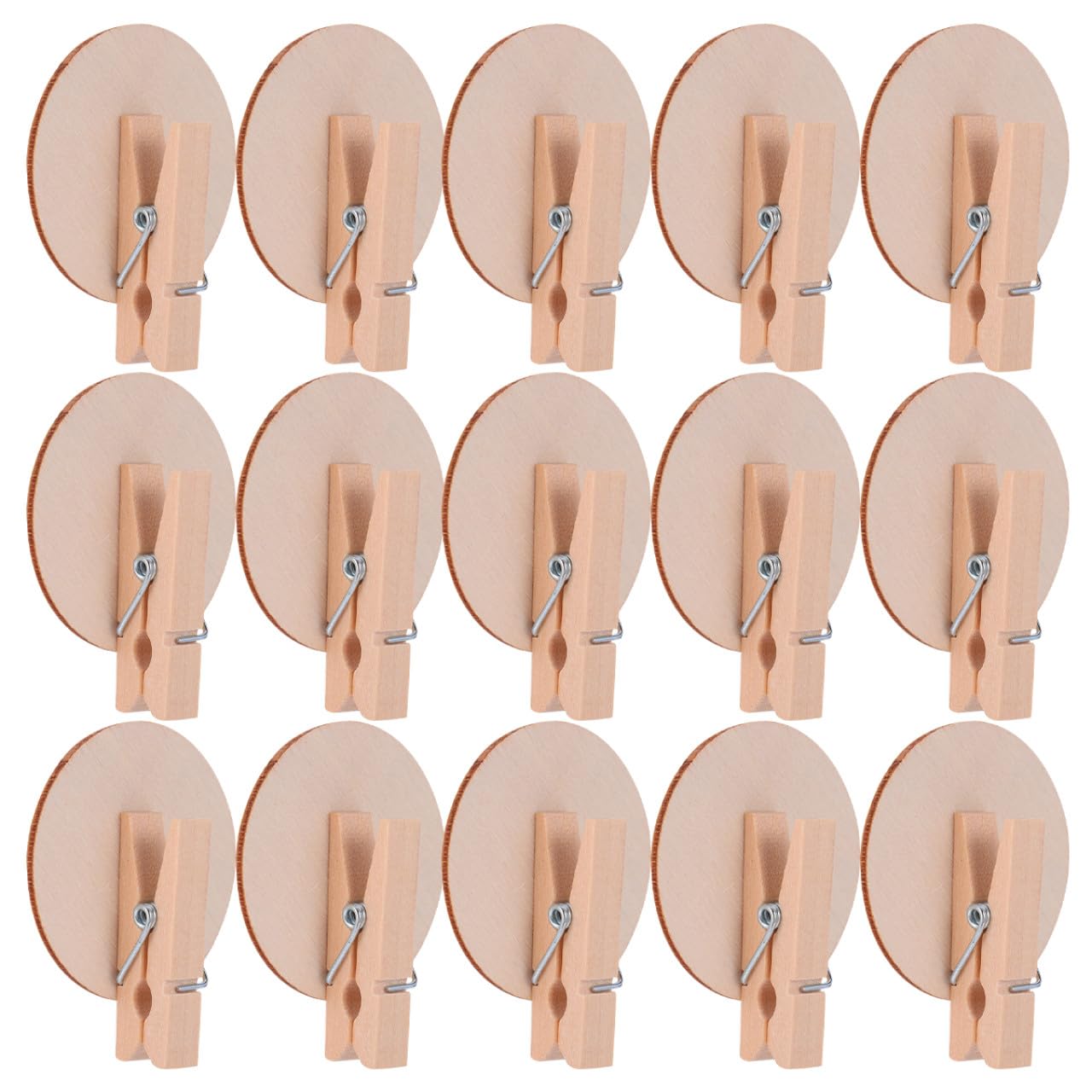 Soportes de fotos tipo cubo y clips de madera para colgar imágenes sin dañar la pared