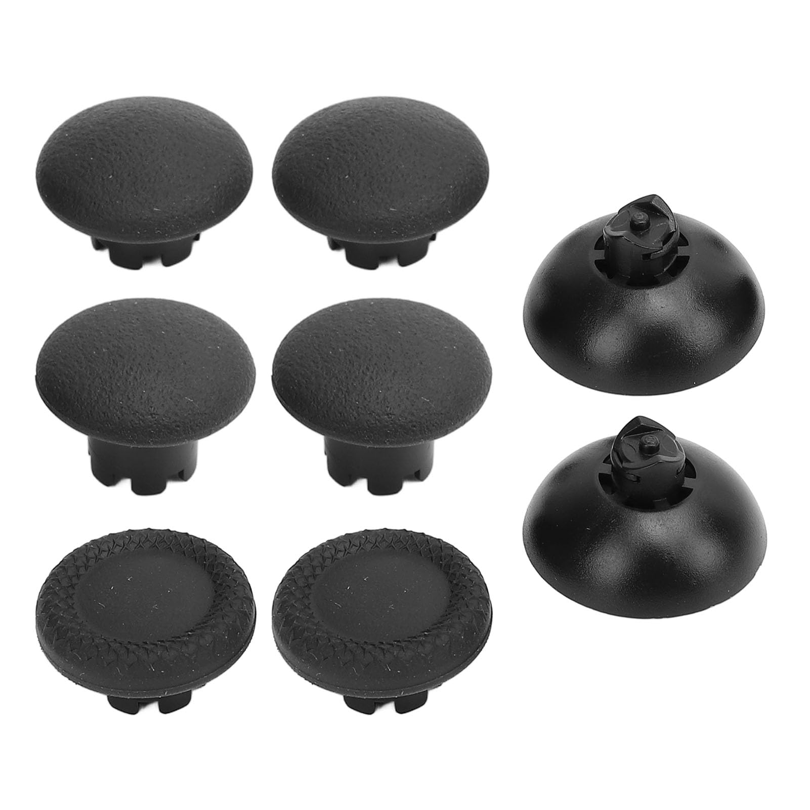 Thumbstick Caps Replacement Kit for Edge, Pro, Pro, X Box Series Controllers, 6 Thumb Stick Grip Caps+2 Replacement Thumbstick (Black)