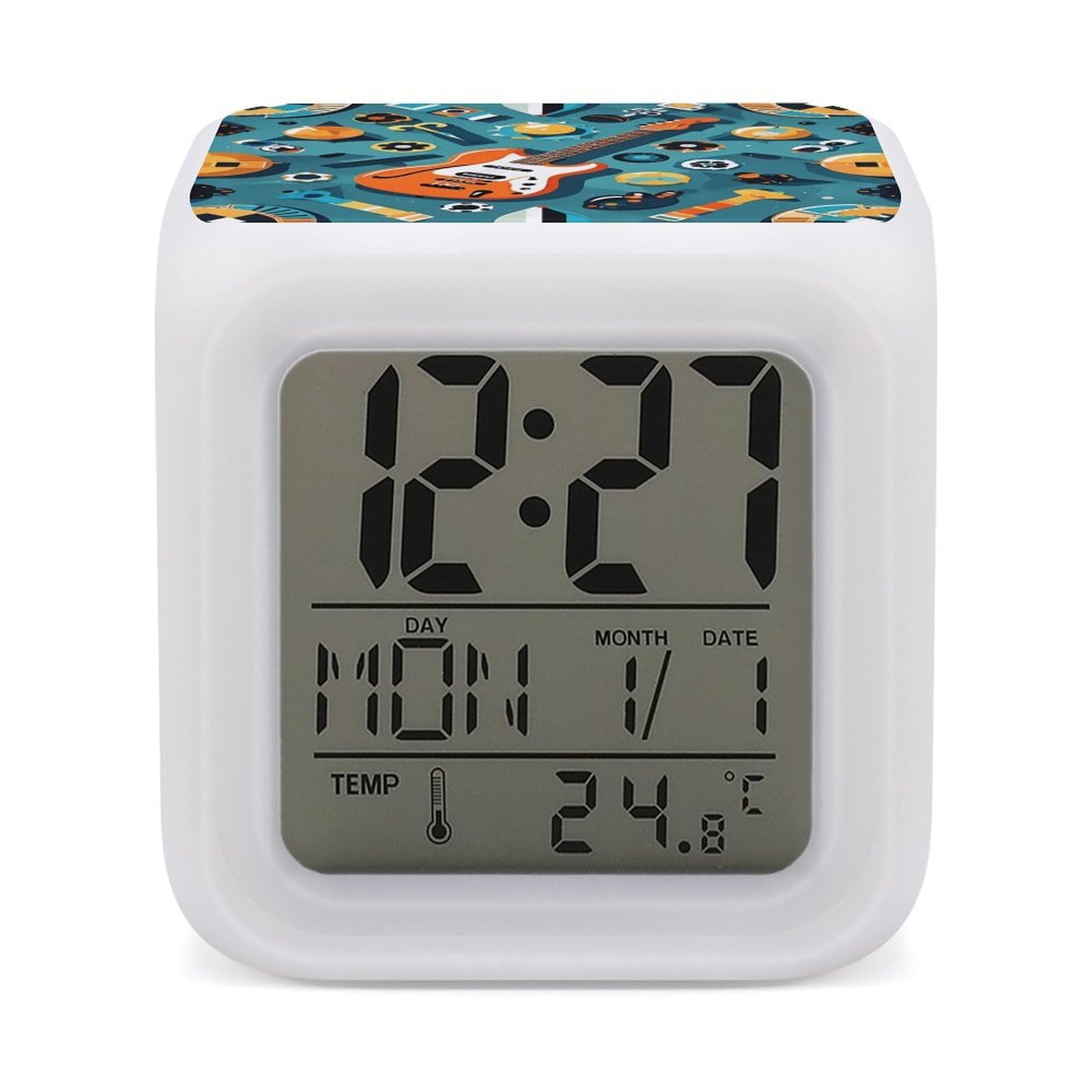 Reloj despertador infantil Rock para entrenamiento de sueño con luces de colores de noche