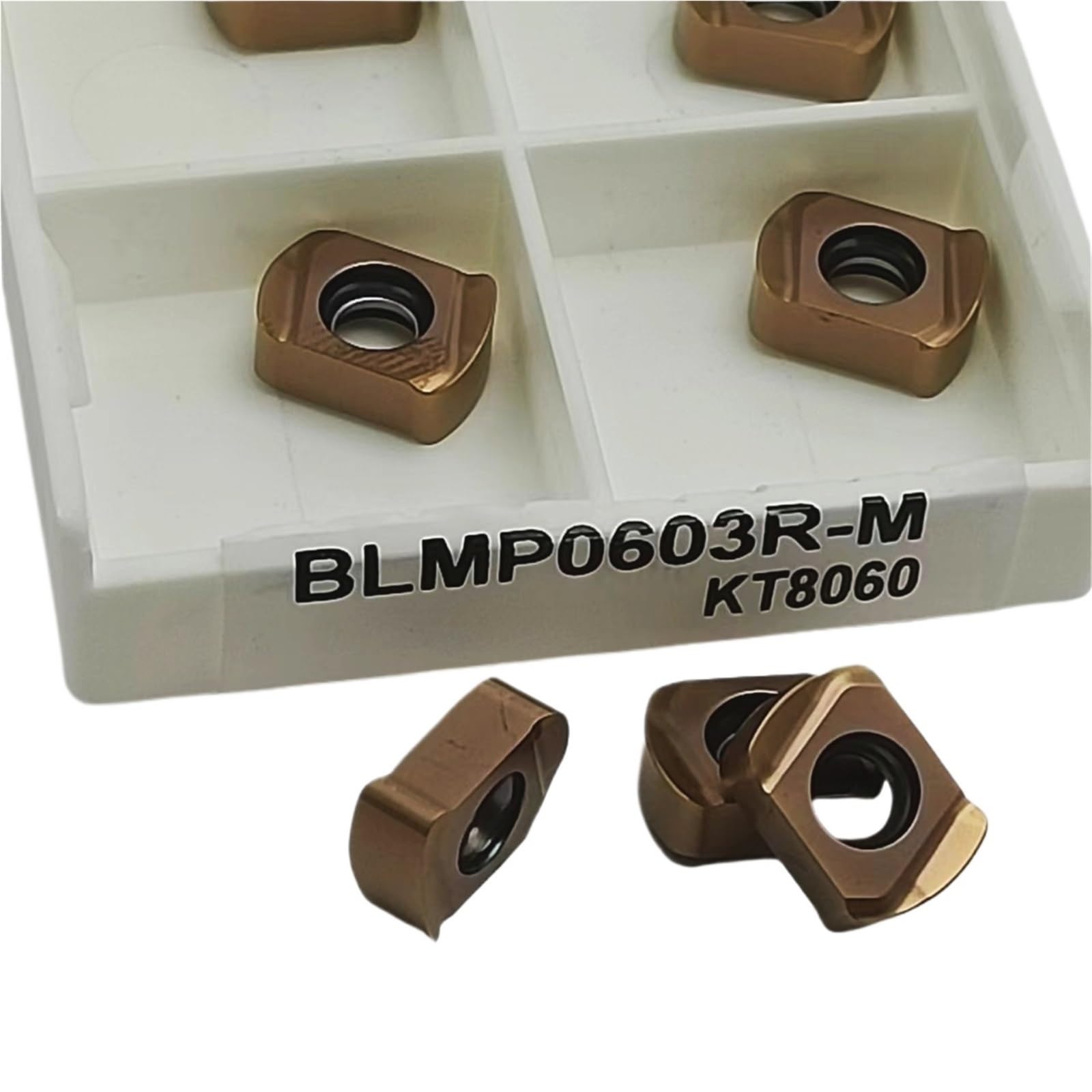 10 Piezas De Insertos Carburo, Fresadora Cuchillas, Herramienta CNC(BLMP0603R-M KT8060)