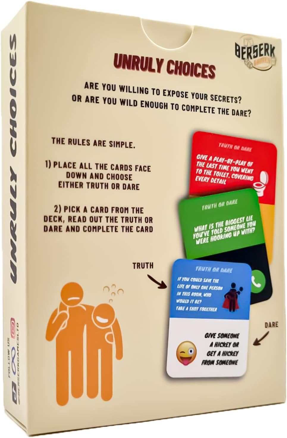 Unruly Choices – Hilarious Truth or Dare Drinking Game for Adults | Wild Party Card Game for Game Night, College, Bachelor & Bachelorette Parties - Image 7