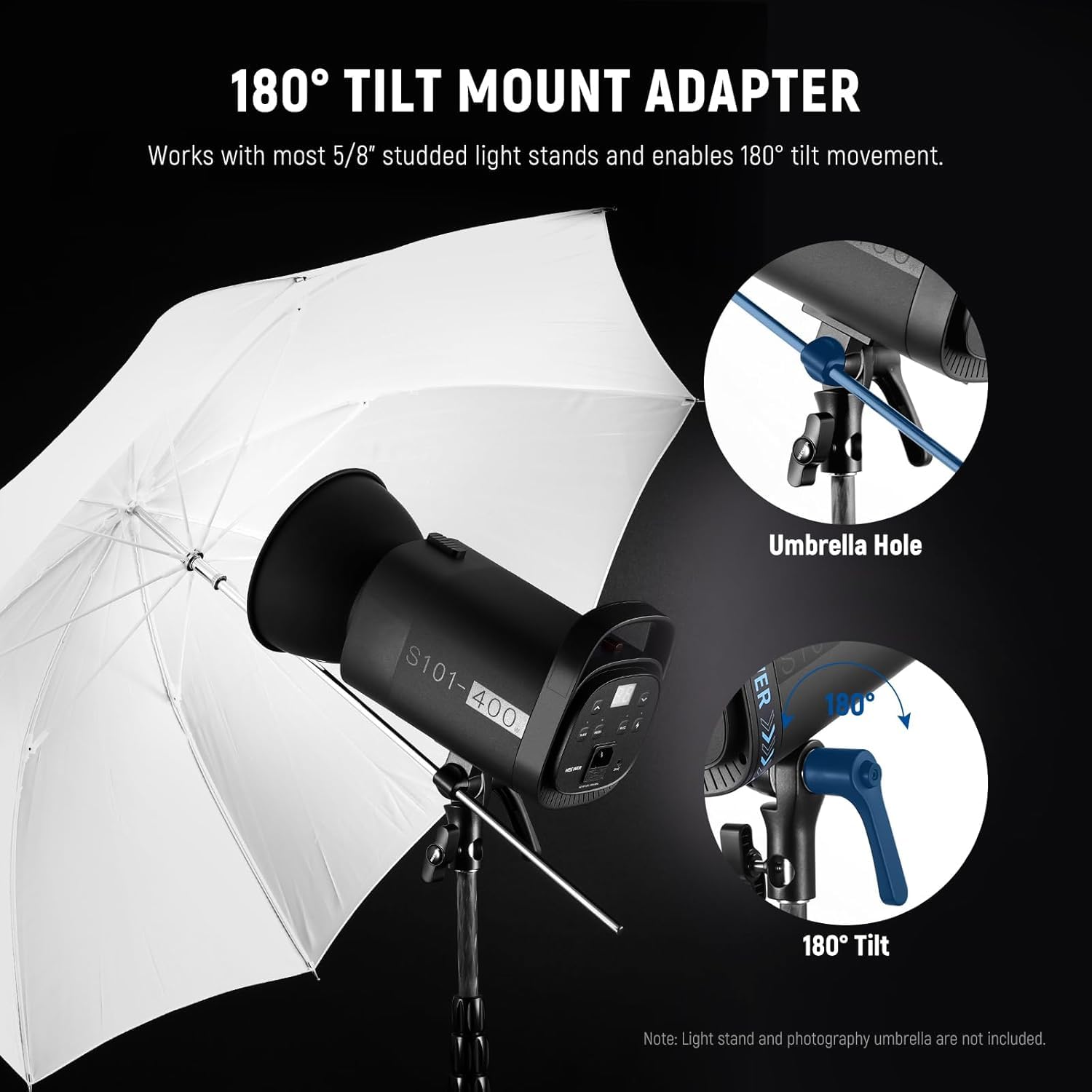 NEEWER 800 W Studio Monolight lampa błyskowa zestaw (2 szt.), S101-400 W 5600 K Studio Flash z lampą nastawczą 150 W/Bowens Mount/Softbox/stojak/reflektor/RT-16 wyzwalacz/torba do fotografii