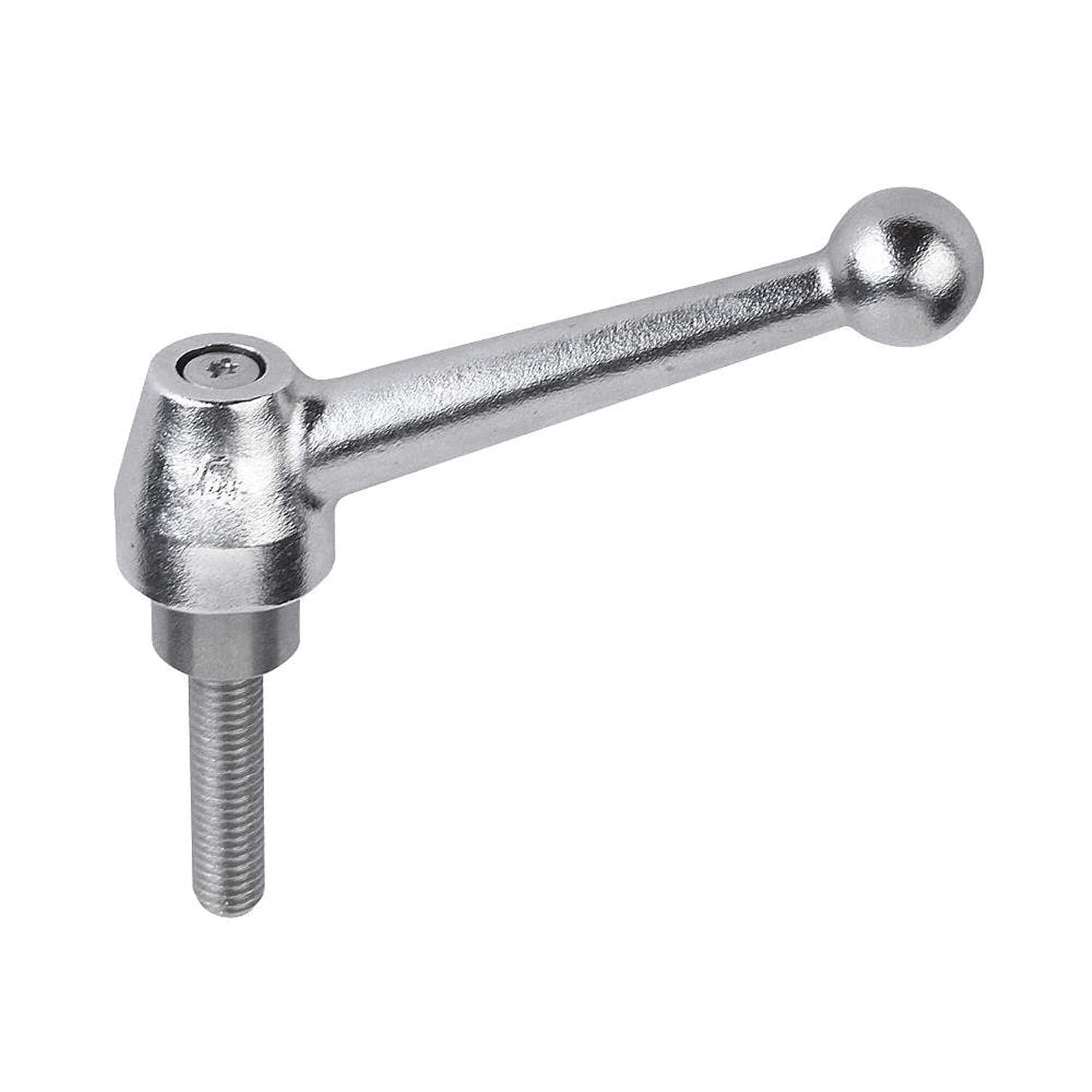 Kipp 06441-1110X25 Stainless Steel Adjustable Handle with M10 External Thread, Classic Ball Style, Metric, Electrolytic-Polish Stainless Steel Surface Finish, Size 1, 25 mm Screw Length