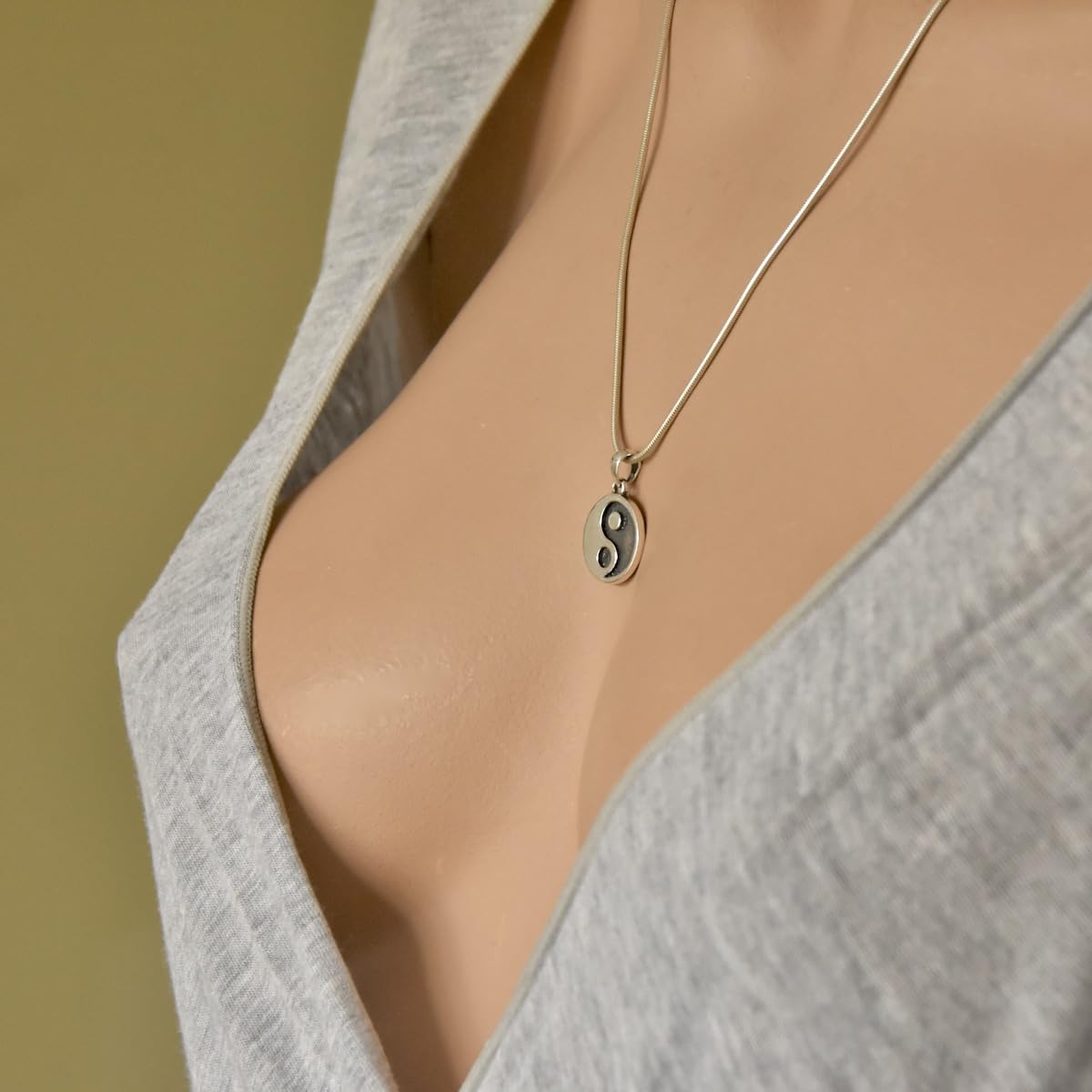 Yin Yan Symbol Anhänger Sterling Silber 925 Yoga Spirituelle Schmuck SALE !