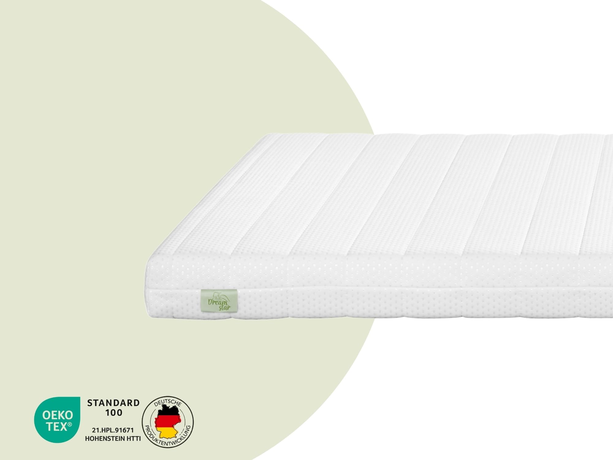 DREAMSTAR Easy Flex Ergonomische matrastopper met koudschuimkern, matrasbeschermer met hardheidsgraad 2 en 3, Öko-Tex gecertificeerd, 10 cm hoog, 180 x 200 cm